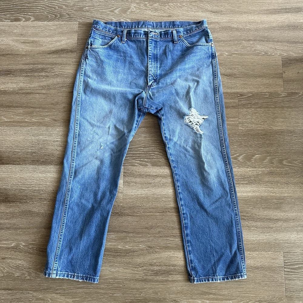 Wrangler Straight Leg Denim Jeans Blue Men's 36X30